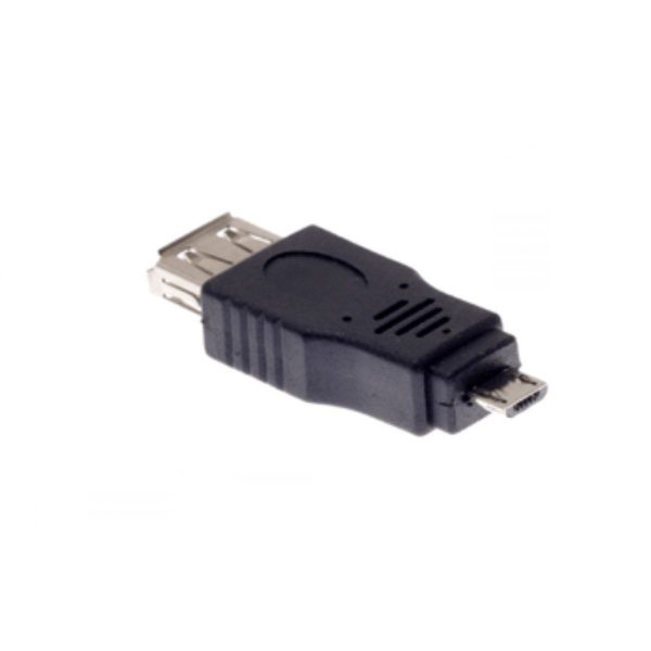 DeTech Adapter USB AF to Micro USB 5P M, Black - 17136