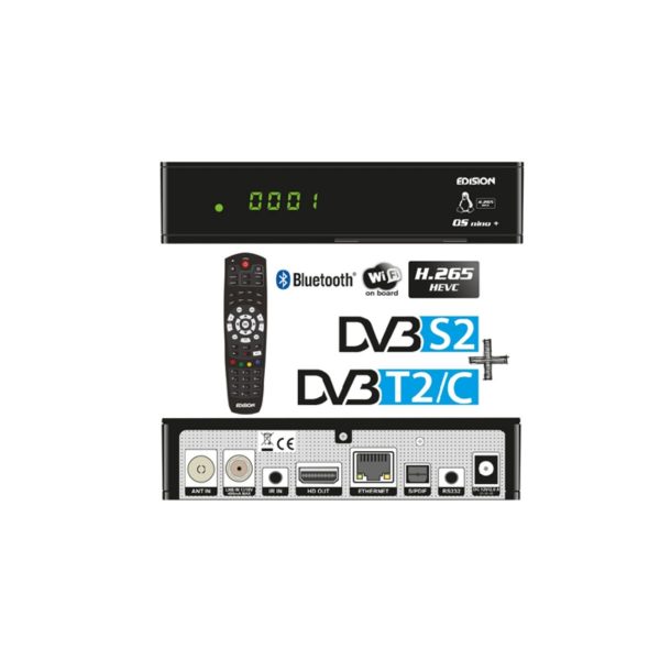 Δορυφορικός & Επίγειος Δέκτης E2 LINUX EDISION OS NINO+ DVB-S2 + DVB-T2/C - Image 2