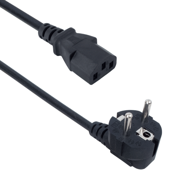 Καλώδιο Ρεύματος DeTech, για PC, CEE 7/7 - IEC C13, 1.5m - 18043