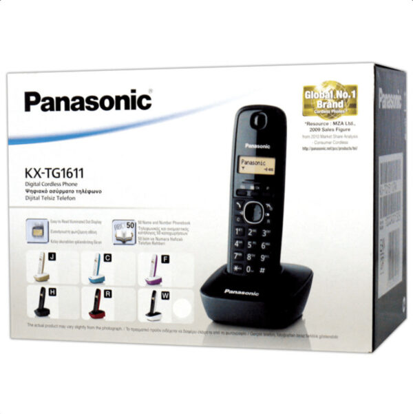 Ασύρματο Τηλέφωνο Panasonic KX-TG1611GRΗ Black/Gray - Image 2