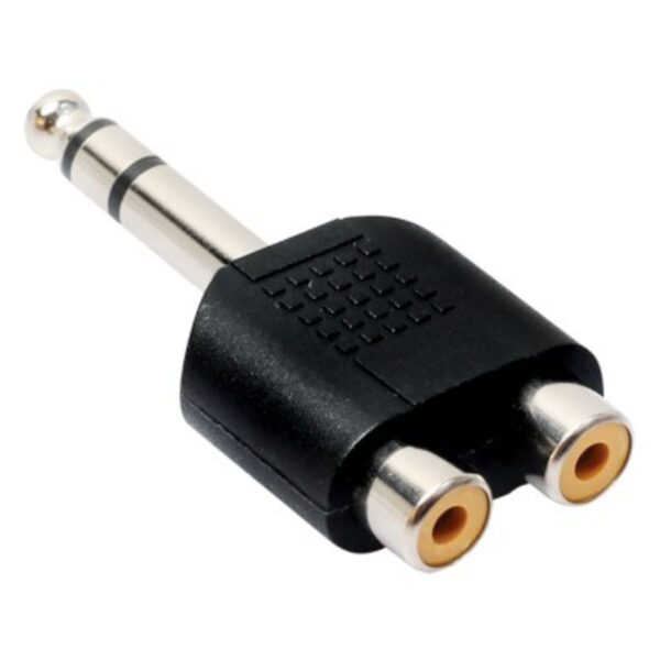 ADAPTOR 6.35mm STEREOMFAS 6.35-2RCA ΣΕ 2 RCA