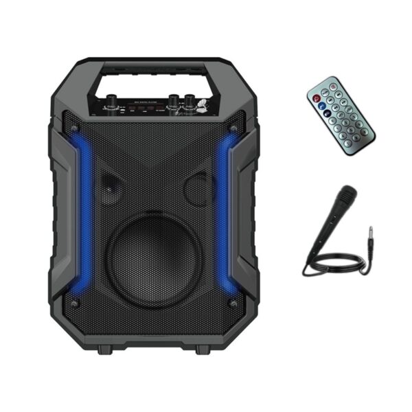 Speaker Moveteck TF4168, Bluetooth, Καραόκε, USB, SD, FM, AUX, Μαυρο - 22163 - Image 4