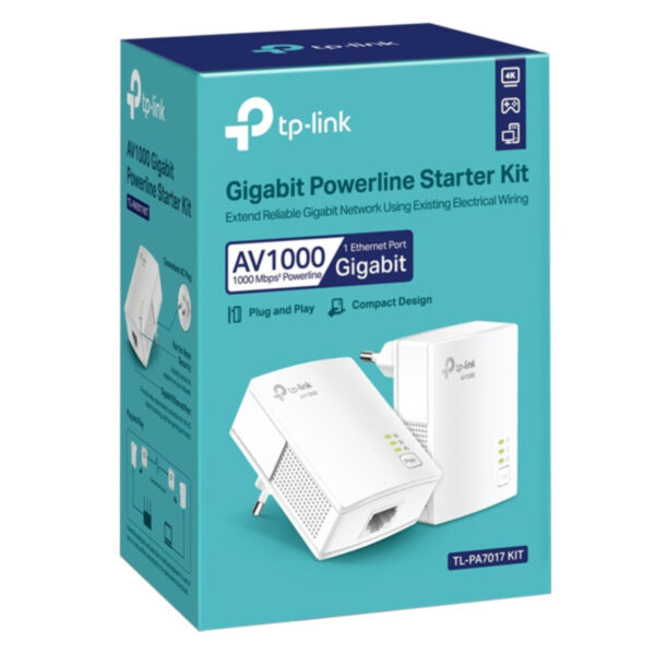 TP-LINK TL-PA7017 V.4 KIT AV1000 GIGABIT POWERLINE STARTER KIT - Image 3