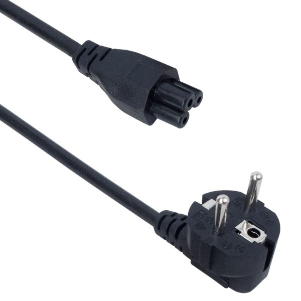 Power cord DeTech, For laptop, CEE 7/7 - IEC C5, 1.5m - 18028