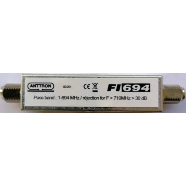 ANTTRON FΙ694 LTE 5G Blocking Filter Pass band 1-694MHz εως 48 κανάλι ΕΣΩΤΕΡΙΚΟΥ ΧΩΡΟΥ