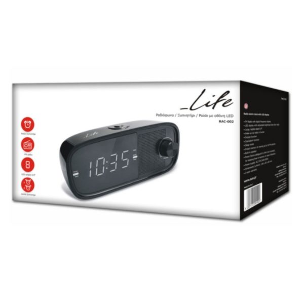 LIFE RAC-002 RADIO ALARM CLOCK WITH LED DISPLAY - Image 3