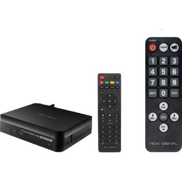 New Digital T2 01HD SENIOR, Επίγειος Ψηφ.Δέκτης,MPEG4,DVB-T2,FHD, Μεγάλο Τηλεχ/ριο για Ηληκιωμένους
