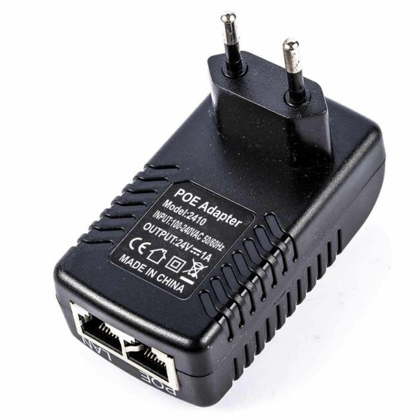 POE-2410 Τροφοδοτικό 24V 1A, PoE Injector 10/100