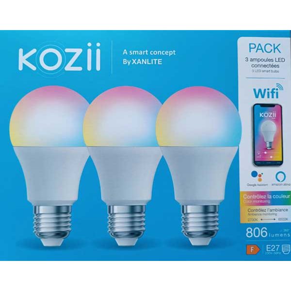 SMART LED E27 806LM A60 DIMMABLE /CCT/RGB KOZII 3τεμ - Image 2