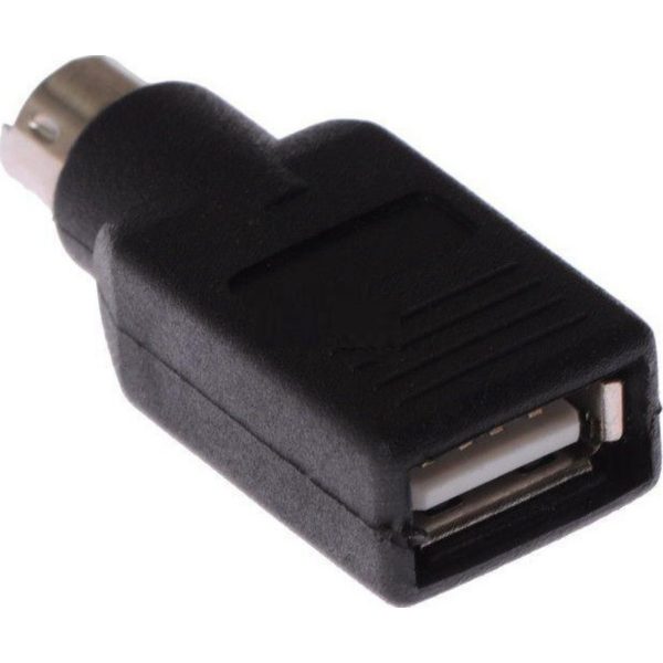 De Tech Μετατροπέας PS/2 male σε USB-A female Black