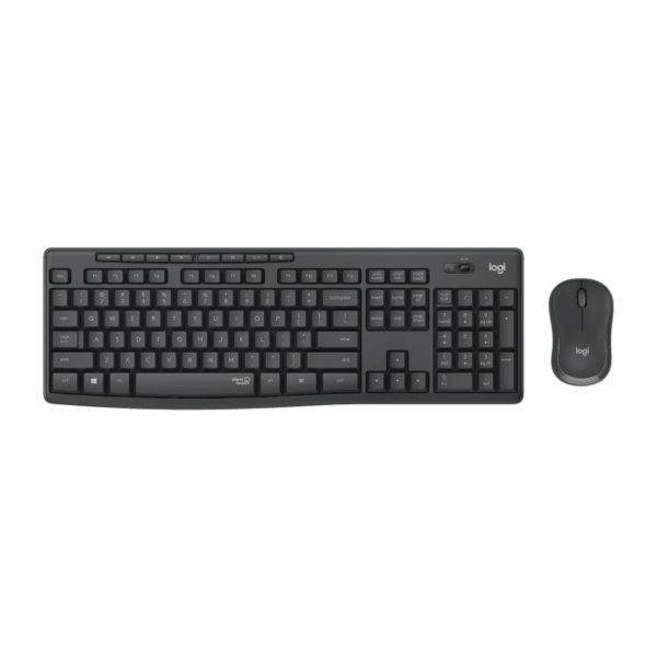 Logitech MK295 Silent Ασύρματο Σετ Πληκτρολόγιο & Ποντίκι Αγγλικό US Graphite