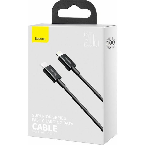 Baseus Superior USB-C to Lightning Cable 20W Μαύρο 1m (CATLYS-A01) - Image 5