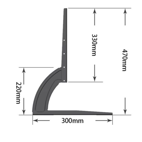 AXRed Doppio Επιτραπέζια Βάση Τηλεόρασης έως 47" και 35kg - Image 3