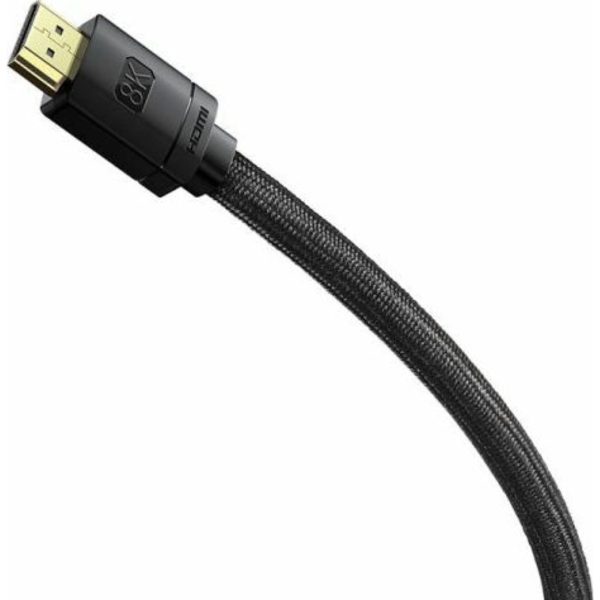 Baseus HDMI 2.1 Braided Cable HDMI male - HDMI male 2m Μαύρο (CAKGQ-K01) - Image 2