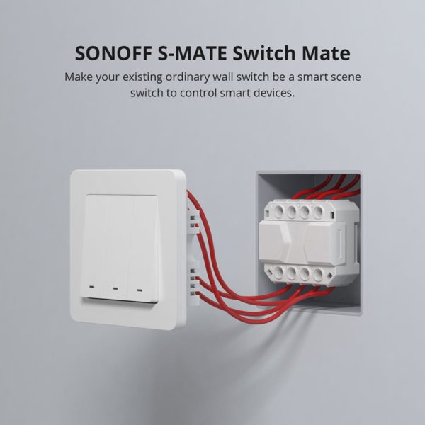 Sonoff S-Mate Ενδιάμεσος Διακόπτης με 3 κανάλια 16Α Λευκός - Image 3