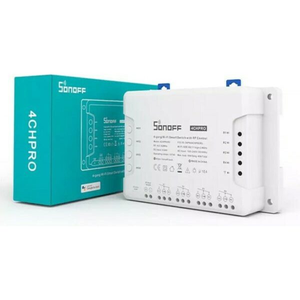Sonoff 4CH PRO R3 Smart Ενδιάμεσος Διακόπτης με Wi-Fi και RF Λευκός - Image 5