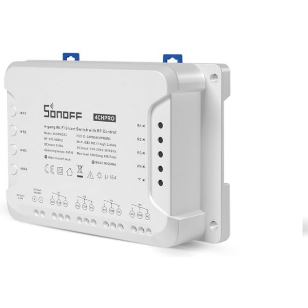 Sonoff 4CH PRO R3 Smart Ενδιάμεσος Διακόπτης με Wi-Fi και RF Λευκός - Image 2