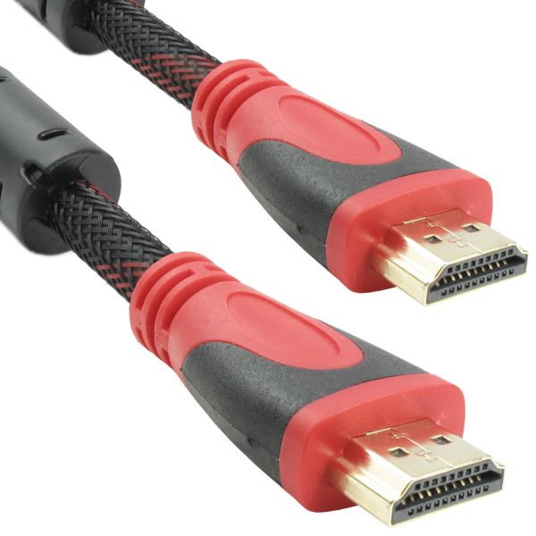 De Tech HDMI 1.4 Braided Cable HDMI male - HDMI male 25m Κόκκινο