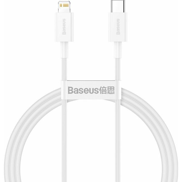 Baseus Superior USB-C to Lightning Cable 20W Λευκό 1m (CATLYS-A02)