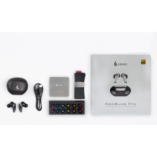 Edifier Neobuds Pro Bluetooth Handsfree Ακουστικά με Θήκη Φόρτισης Μαύρα - Image 4