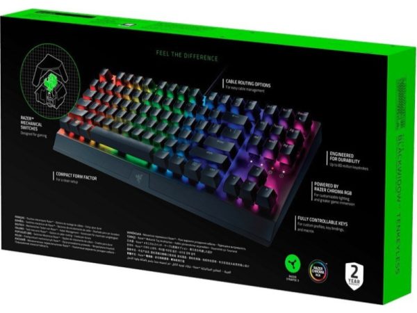 Razer BlackWidow V3 TKL Gaming Μηχανικό Πληκτρολόγιο Tenkeyless με Razer Green διακόπτες και RGB φωτισμό (Ελληνικό) - Image 4