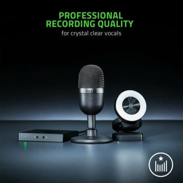 Razer Seiren Mini Πυκνωτικό Μικρόφωνο USB Επιτραπέζιο Φωνής Black - Image 3