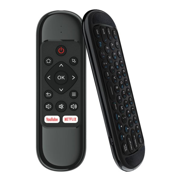 Wireless remote control No brand H6, Air mouse, USB 2.4GHz, Microphone, IR learning, Black