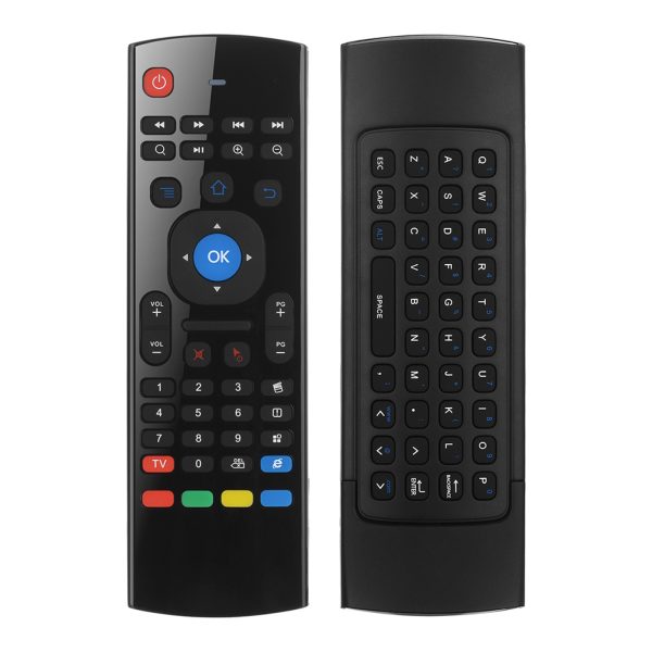 Wireless remote control No brand MX3, Air mouse, USB 2.4GHz, Microphone, IR learning, Black