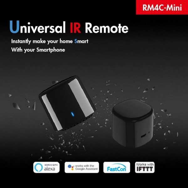 Broadlink RM4C Mini Smart Hub Συμβατό με Alexa / Google Home Μαύρο - Image 3