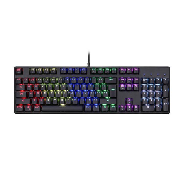 Gaming Keyboard Motospeed CK107 Μαύρο (Blue Switch) US