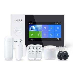 Smart alarm system No brand PST-WG107T, 8in1, GSM, Wi-Fi, Tuya Smart, White