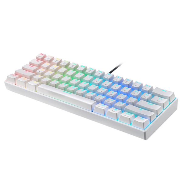 Motospeed CK61 Μηχανικό Gaming Πληκτρολόγιο RGB (Διακόπτες Kailh Blue) Λευκό - Image 2