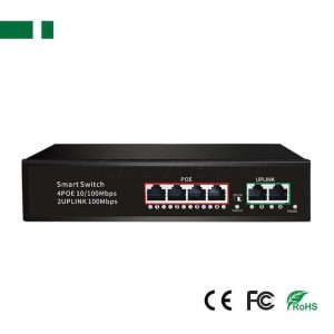 Anga CPE-5042B Unmanaged L2 PoE+ Switch με 4 Θύρες Ethernet και 2 SFP Θύρες