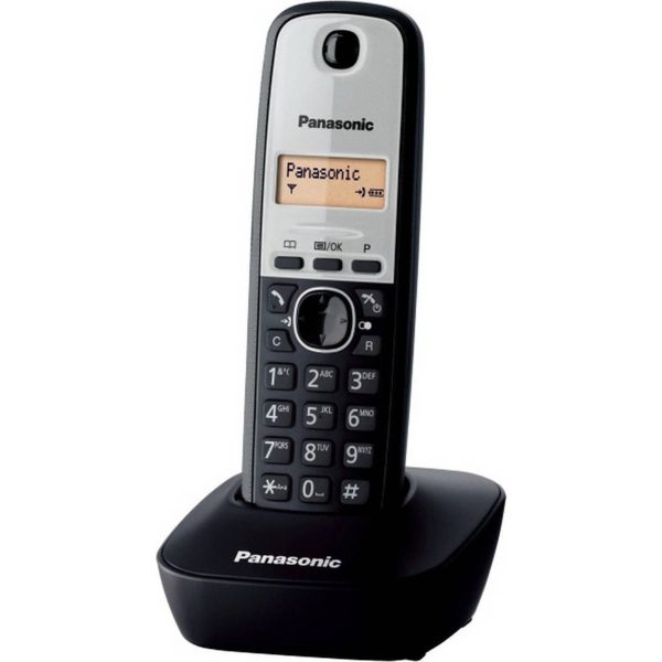 Panasonic KX-TG1611GRG Ασύρματο Τηλέφωνο Μαύρο / Ασημί