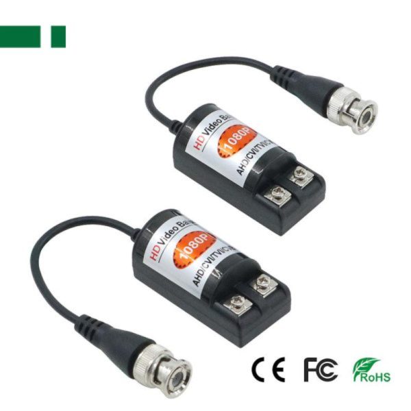 Video Balun Παθητικό PS-H201C (Ζεύγος) 400 – 600 Μέτρα από αρσενικό BNC με καλώδιο σε ακροδέκτη με βίδες.