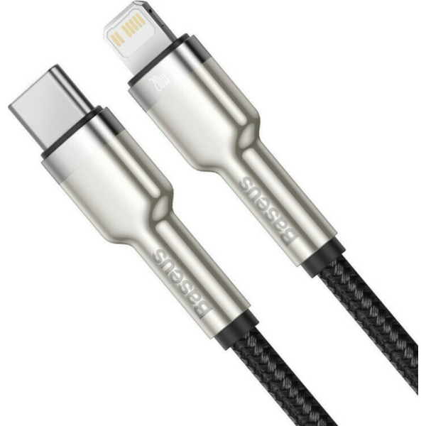 Baseus Cafule Metal Braided USB-C to Lightning Cable 20W Μαύρο 1μ (CATLJK-A01) - Image 2