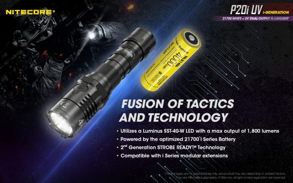 ΦΑΚΟΣ LED NITECORE PRECISE P20I UV, Tactical, Strobe Ready - Image 4