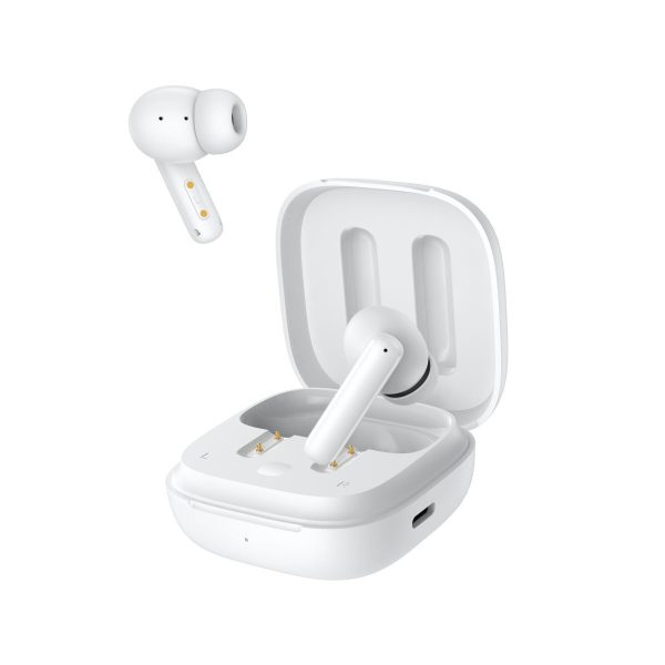 QCY T13 ANC In-ear Bluetooth Handsfree Ακουστικά με Αντοχή στον Ιδρώτα και Θήκη Φόρτισης Λευκά