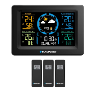 BLAUPUNKT WS40BK ΜΕΤΕΩΡΟΛΟΓΙΚΟΣ ΣΤΑΘΜΟΣ 5.1'' ΜΕ 3 ΕΞΩΤΕΡΙΚΟΥΣ ΑΙΣΘΗΤΗΡΕΣ ΜΑΥΡΟ
