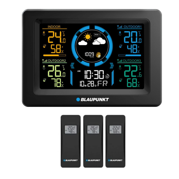 BLAUPUNKT WS40BK ΜΕΤΕΩΡΟΛΟΓΙΚΟΣ ΣΤΑΘΜΟΣ 5.1'' ΜΕ 3 ΕΞΩΤΕΡΙΚΟΥΣ ΑΙΣΘΗΤΗΡΕΣ ΜΑΥΡΟ