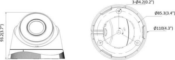 HIKVISION/HiWatch ΚΑΜΕΡΑ HWI-T221H DOME IP 2 MP Fixed Turret 2.8 mm IP67 - Image 2