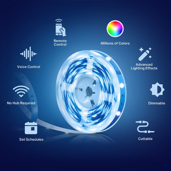 Ταινία RGB LED TP-Link Tapo L900-5 Smart WiFi - Dimmable - Voice Assistant - 5m - Image 4