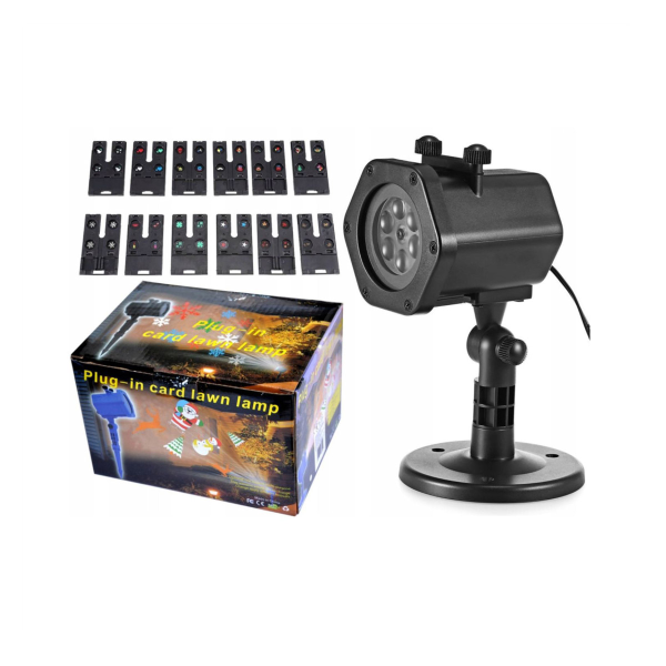 XL-717 Προβολέας LED RGBW 4.2Watt Με 12 Διαφορετικές Κάρτες Σχεδίων - Παραστάσεων, Με Τροφοδοτικό 220VAC - Image 2