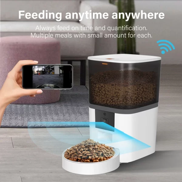 BRUNO smart ταΐστρα κατοικίδιων BRN-0148 με κάμερα, 6L, Wi-Fi, λευκή - Image 2