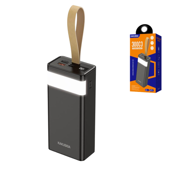 KSC-770/BLACK KSC-770 Powerbank 30000mah Με έξοδο USB, Micro USB, Type C και ενσωματωμένο φακό