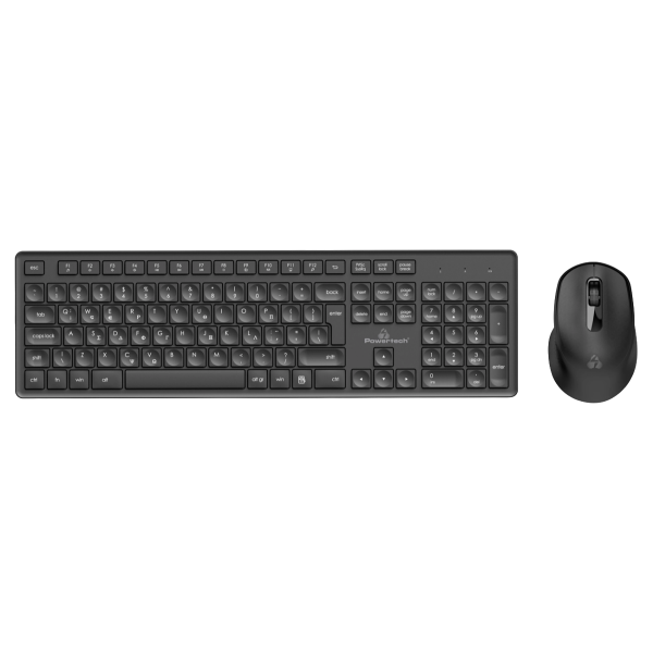 POWERTECH set ποντίκι & πληκτρολόγιο PT-1151, ασύρματο, 1600DPI, μαύρο