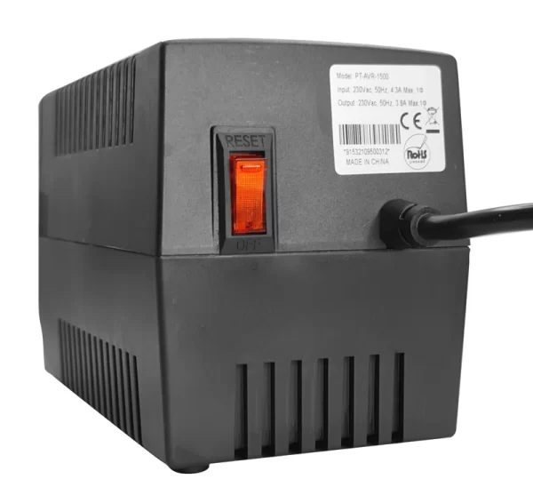 POWERTECH σταθεροποιητής ρεύματος PT-AVR-1500, 1500VA, 3x έξοδοι πρίζας - Image 3