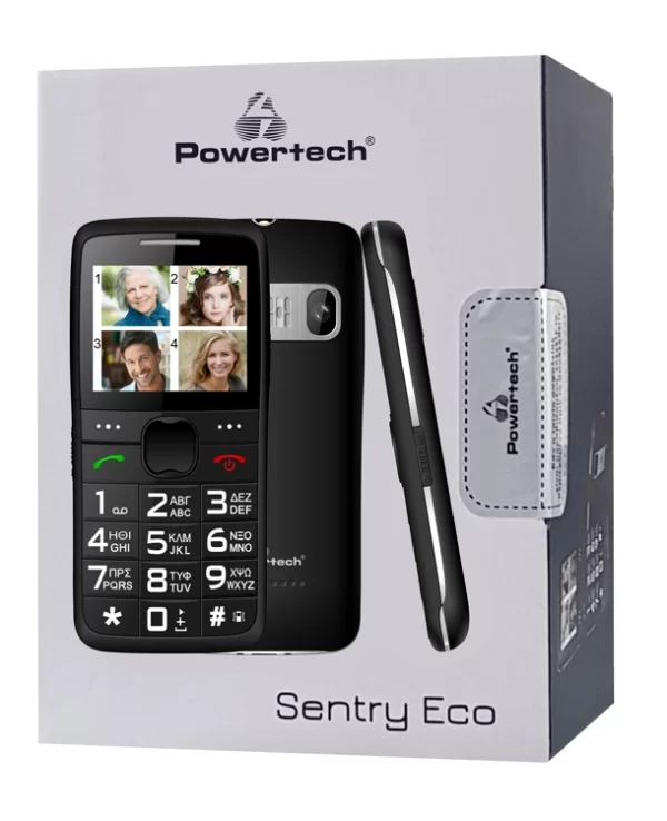 POWERTECH Κινητό Τηλέφωνο Sentry Eco PTM-18, SOS Call, με φακό, μαύρο - Image 3