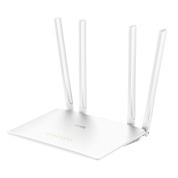 Cudy Wi-Fi Router AC1200 1200Mbps, 5x Ethernet ports, V2.0 - (WR1200)