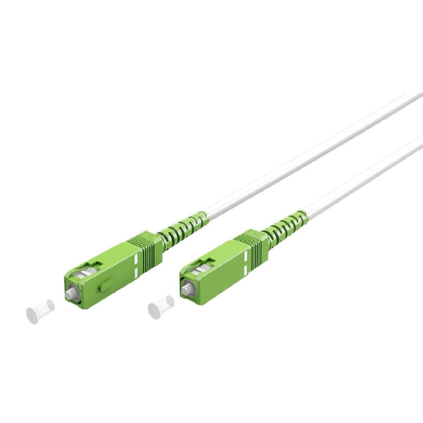 Καλώδιο Οπτικής Ινας SC/APC 10m (patchcable) SINGLE MODE (OS2) FTTH Λευκό